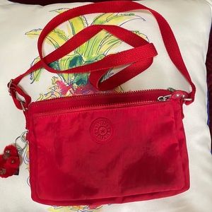Kipling- cherry red Mikaela crossbody bag